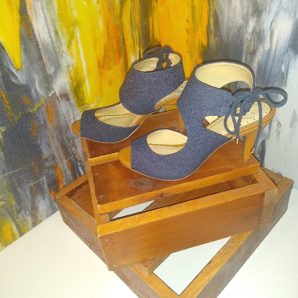 Denim Madeline Junebug Sandals, 7.5